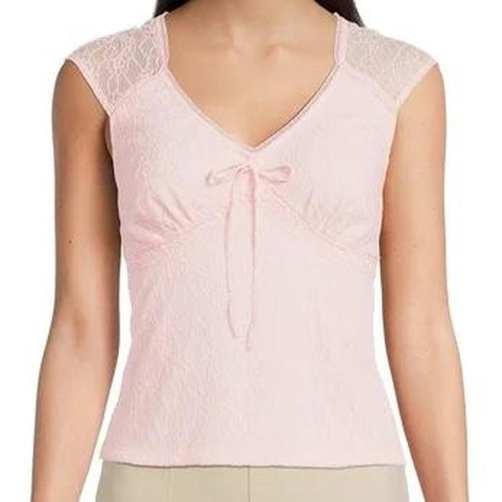 No Boundaries Baby Pink Lace Cami Top